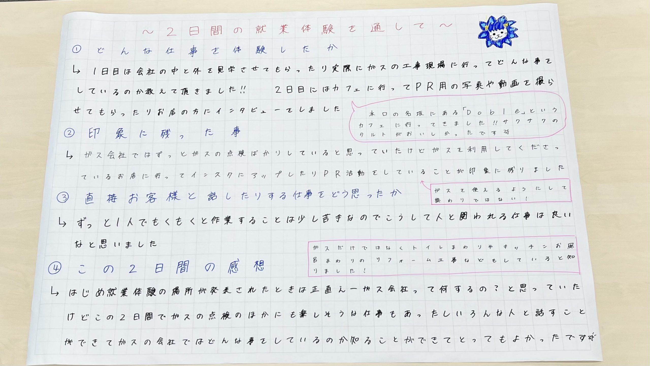日野高校　就業体験2